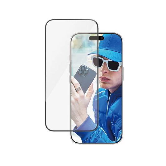 Folija za zaštitu ekrana PanzerGlass Ultra-Wide Fit za Apple iPhone 16 Pro, Kaljeno staklo, Full Glue, Crna