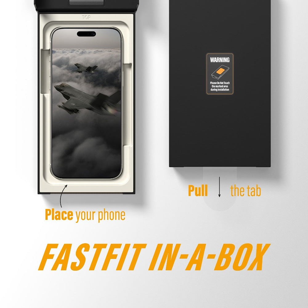 Folija za zaštitu ekrana PanzerGlass Ultra-Wide Fit Stealth Fastfit za Apple iPhone 17 Air, Kaljeno staklo, Full Glue, Crna