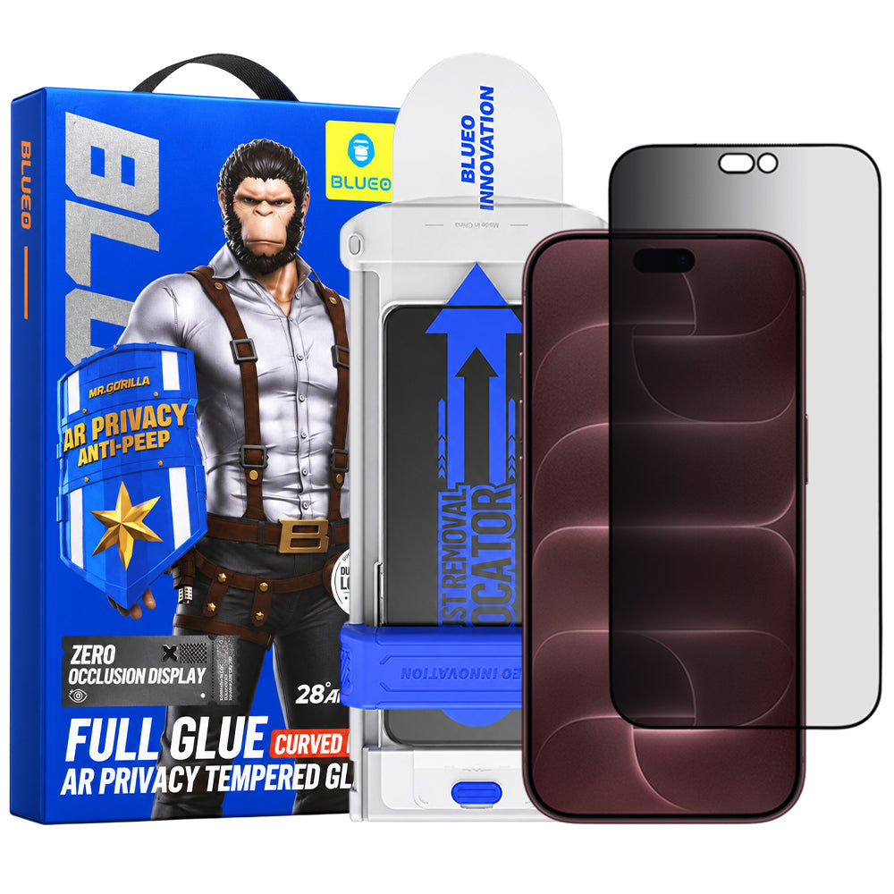 Blueo Privacy Anti Peep AR Applicator Pro zaštitna folija za ekran za Apple iPhone 18 Pro Max, kaljeno staklo, Full Glue, 3D