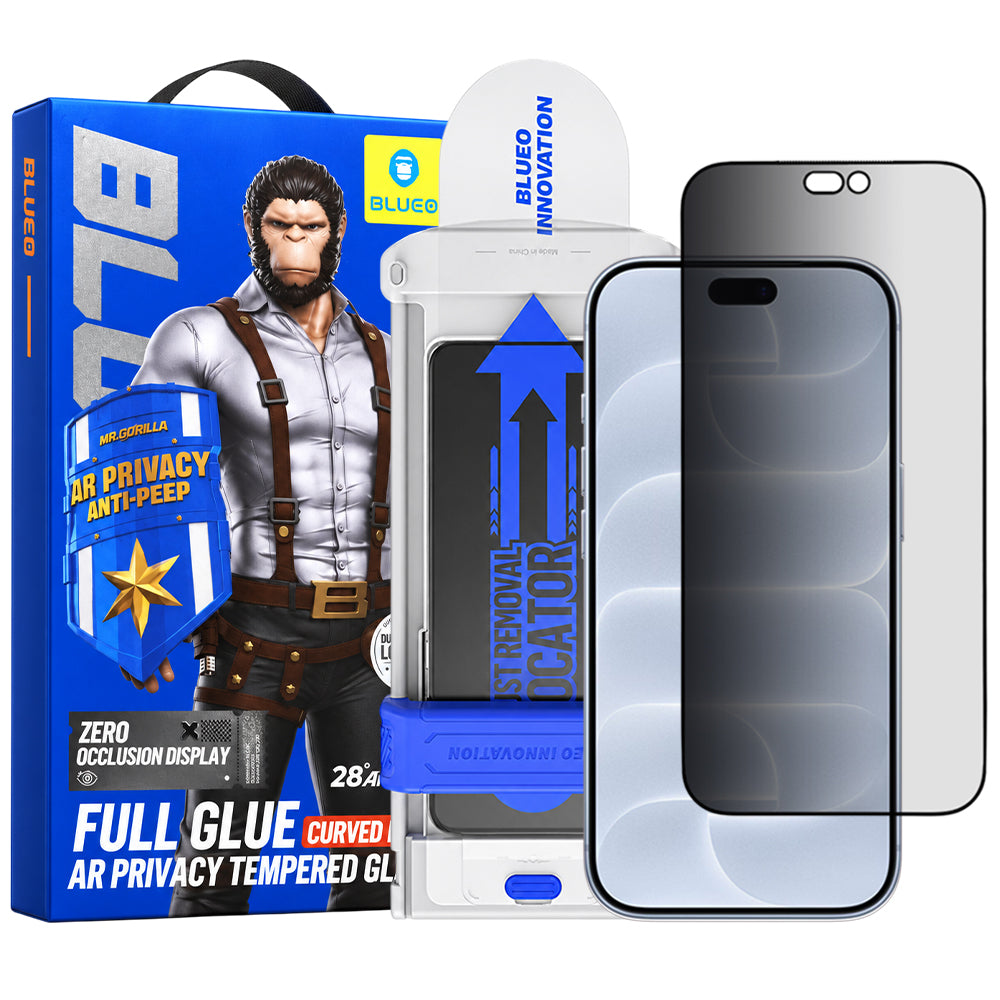 Blueo Privacy Anti Peep AR Applicator Pro zaštitna folija za ekran za Apple iPhone 18 Pro, kaljeno staklo, potpuno lepljenje, 3D