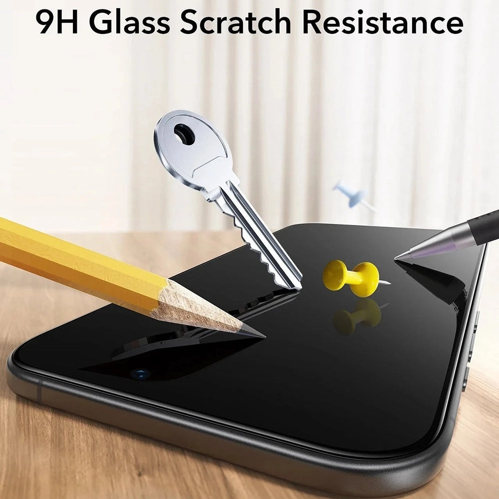 Zaštitna folija Ekran Privacy ESR UltraFit Classic za Apple iPhone 18 Pro Max, Kaljeno staklo, Full Glue, Set od 3 komada