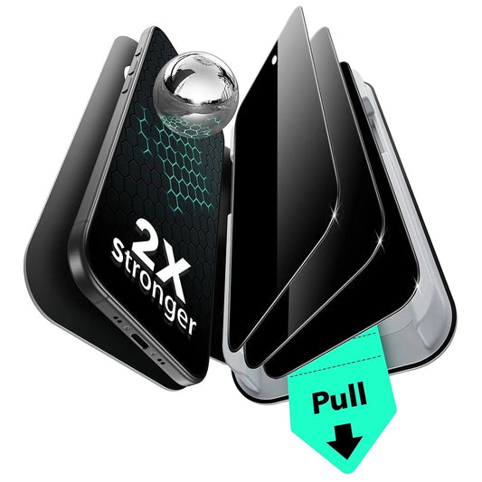 Zaštitna folija Ecran Privacy ESR UltraFit za Apple iPhone 17 Air, Kaljeno staklo, Full Glue, Set od 3 komada