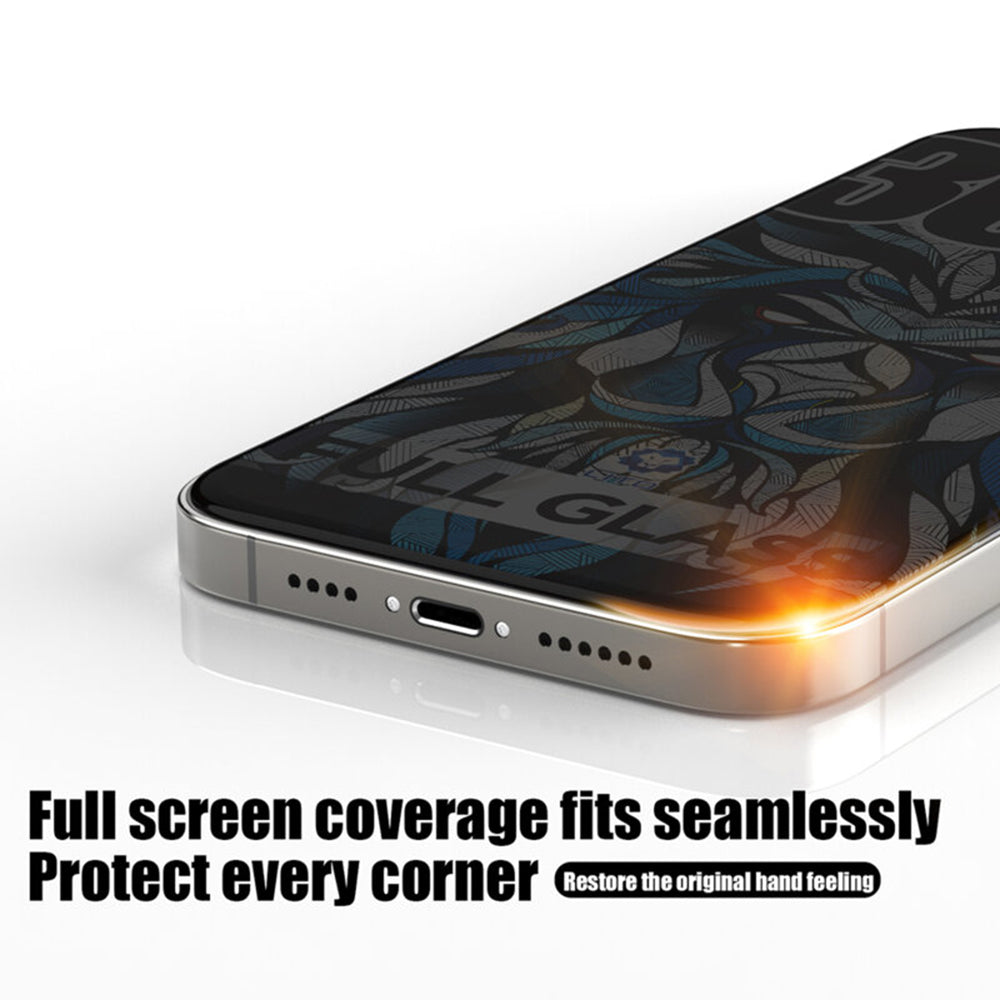 Folija za zaštitu ekrana Privacy Lito D+ Max 300C za Apple iPhone 17 / 16 Pro, Kaljeno staklo, Full Glue
