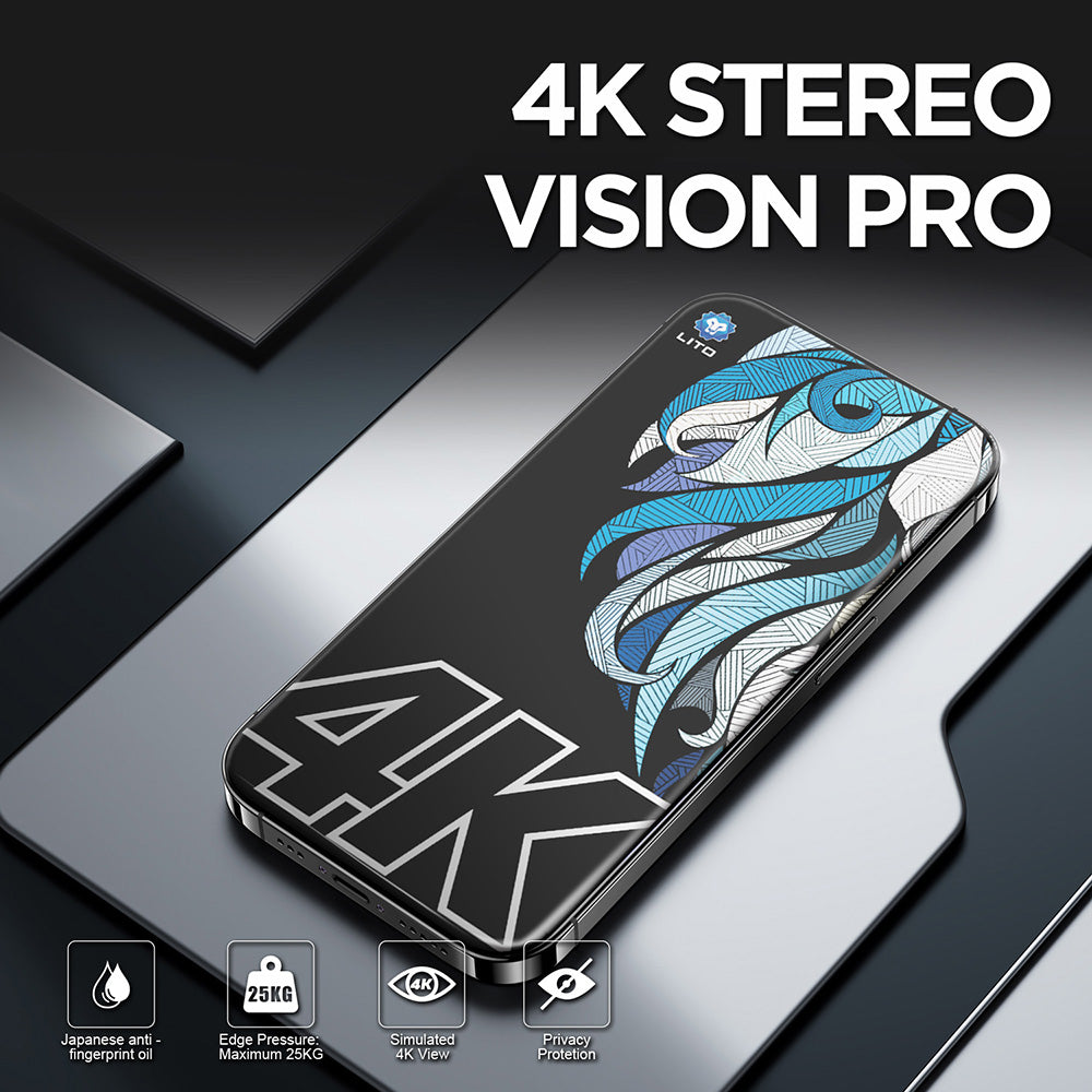 Folija za zaštitu ekrana Privacy Lito D+ Max 4K za Apple iPhone 17 Pro, Kaljeno staklo, Full Glue