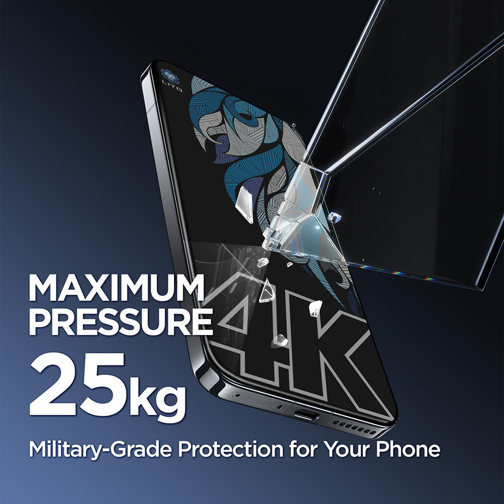 Folija za zaštitu ekrana Privacy Lito D+ Max 4K za Apple iPhone 17 Pro, Kaljeno staklo, Full Glue