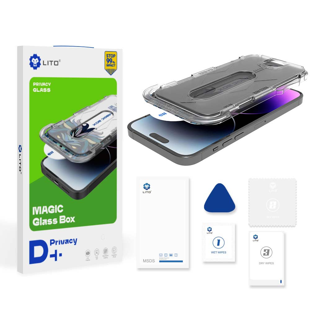 Zaštitna folija za ekran Privacy Lito Magic Glass Box D+ Tools za Apple iPhone 11 / XR, Kaljeno staklo, Full Glue