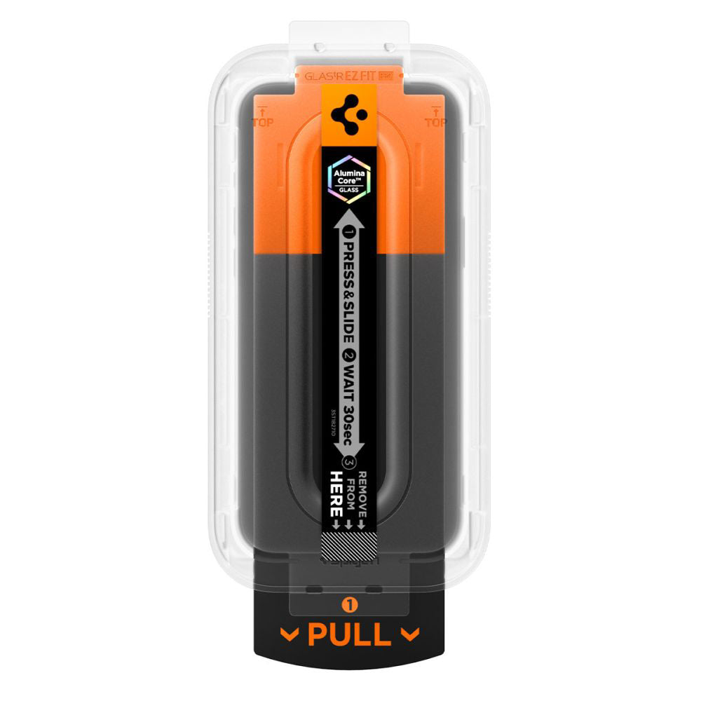 Folija za zaštitu ekrana Privacy Spigen GlastR EZ FIT Pro za Apple iPhone 17 Pro / 17 / 16 Pro, Kaljeno staklo, Full Glue AGL10098