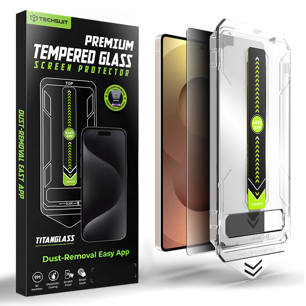 Folija za zaštitu ekrana Privacy Techsuit TitanGlass CrystalHD za Samsung Galaxy S26 Ultra S948, Kaljeno staklo, Full Glue