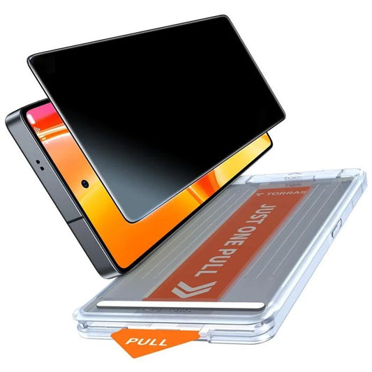 Folija za zaštitu ekrana Privacy Torras GlassGo Install Master za Samsung Galaxy S26 Ultra, Kaljeno staklo, Full Glue