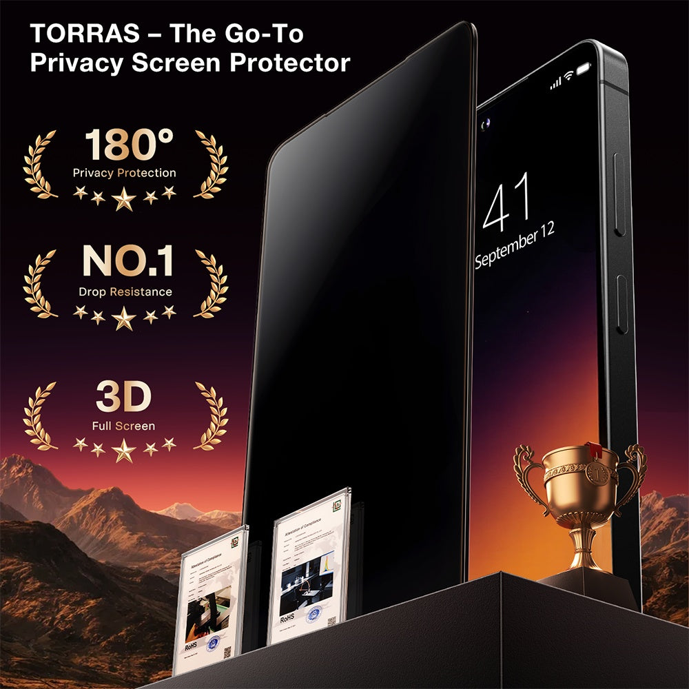 Folija za zaštitu ekrana Privacy Torras GlassGo Install Master za Samsung Galaxy S26 Ultra S948, Kaljeno staklo, Full Glue