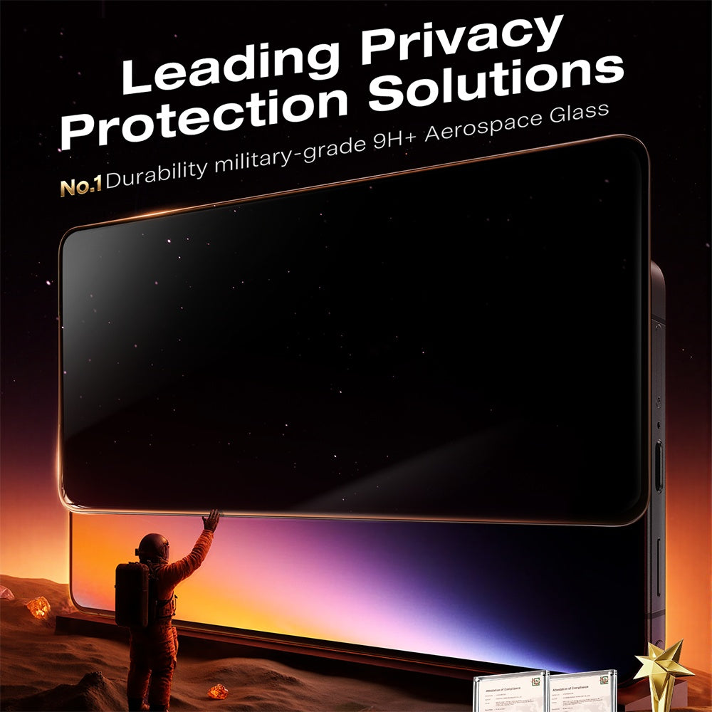 Folija za zaštitu ekrana Privacy Torras GlassGo Install Master za Samsung Galaxy S26 Ultra S948, Kaljeno staklo, Full Glue