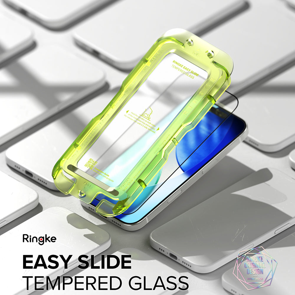 Zaštitna folija za ekran Ringke Easy Slide za Apple iPhone 18 Pro / 17 Pro, Kaljeno staklo, Full Glue, Set od 2 komada