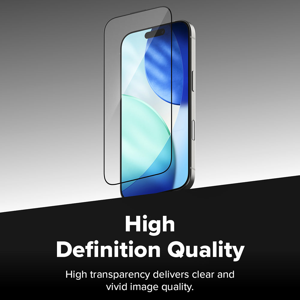 Zaštitna folija za ekran Ringke Easy Slide za Apple iPhone 18 Pro / 17 Pro, Kaljeno staklo, Full Glue, Set od 2 komada