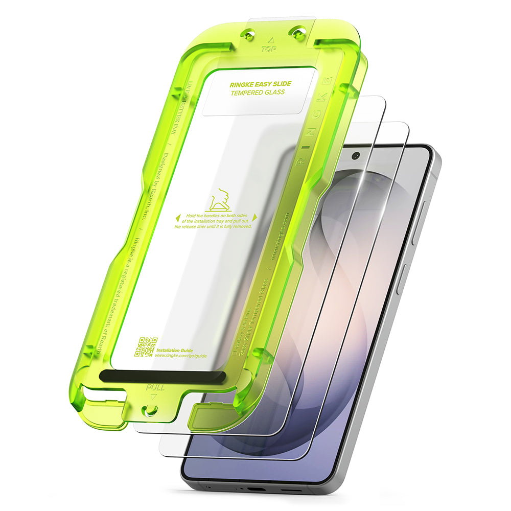 Folija za zaštitu ekrana Ringke Easy Slide za Samsung Galaxy S26 Plus S947, Kaljeno staklo, Full Glue, Set 2 komada