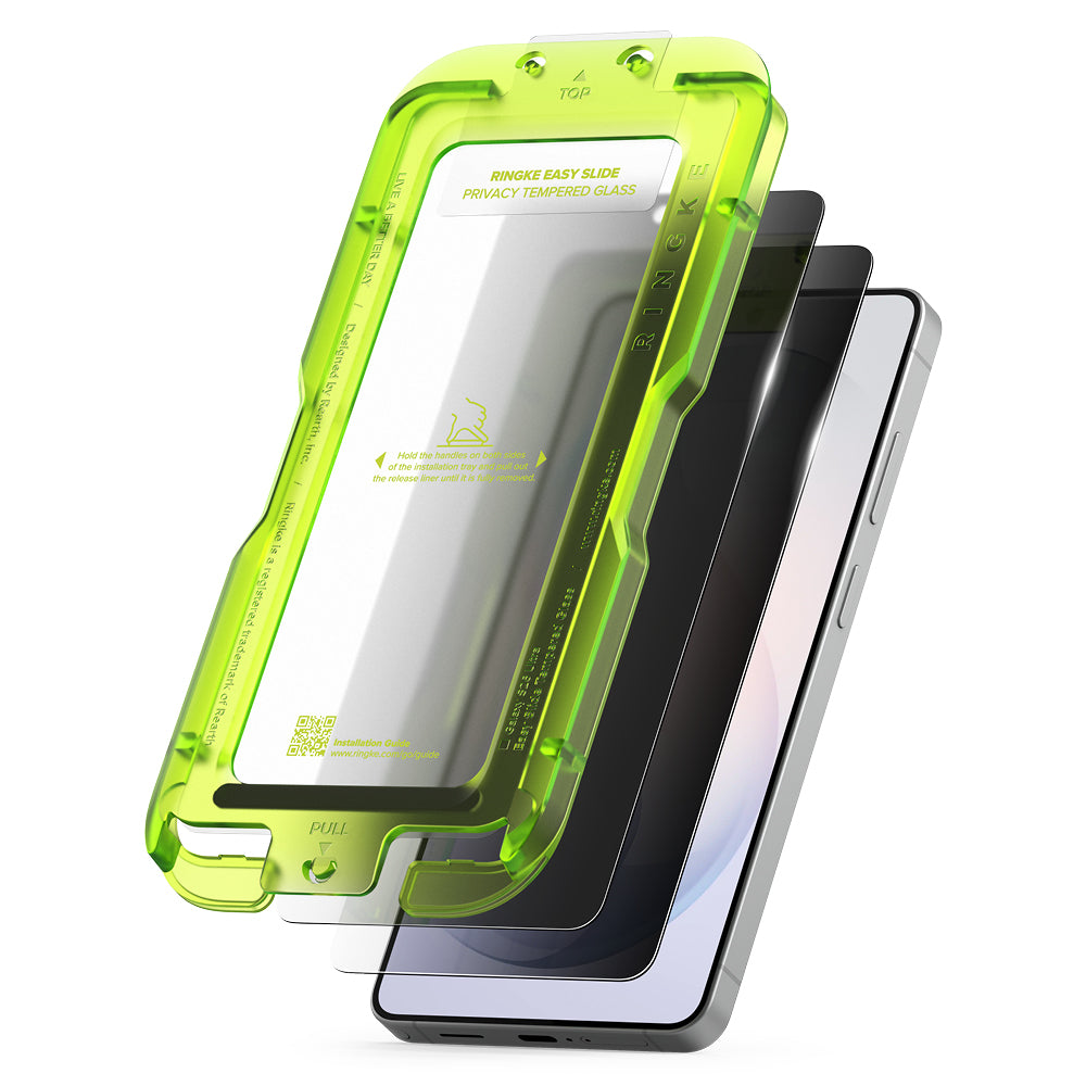 Zaštitna folija za ekran Ringke Easy Slide za Samsung Galaxy S26 Ultra S948, Kaljeno staklo, Full Glue, Set od 2 komada, Crna