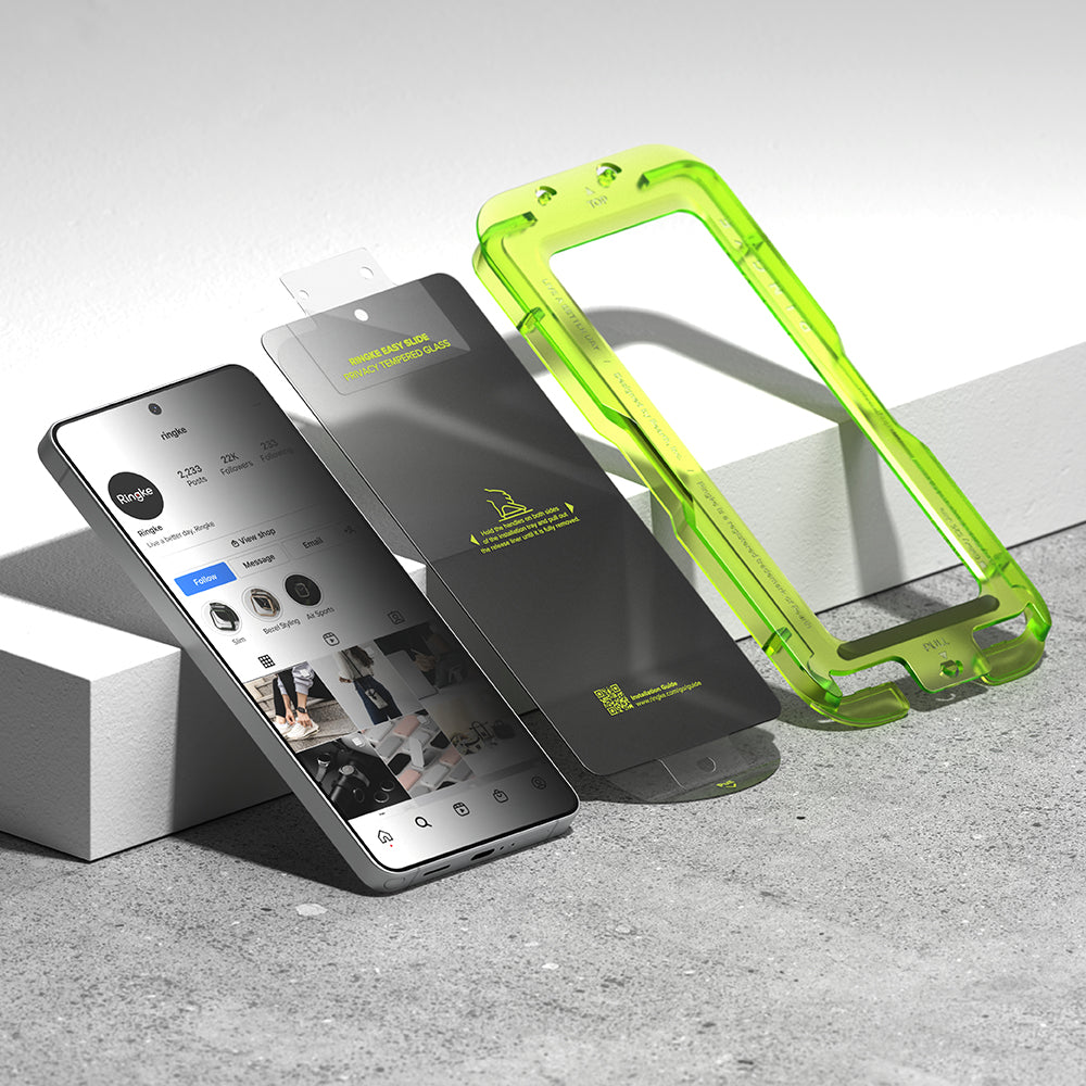 Zaštitna folija za ekran Ringke Easy Slide za Samsung Galaxy S26 Ultra S948, Kaljeno staklo, Full Glue, Set od 2 komada, Crna