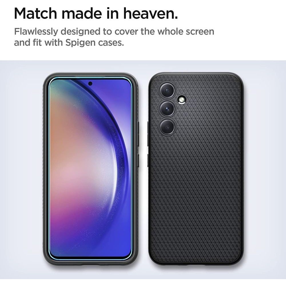 Zaštitna folija za ekran Spigen GlastR Align Master za Samsung Galaxy A54 A546, Kaljeno staklo, Full Glue, Set od 2 komada AGL05966