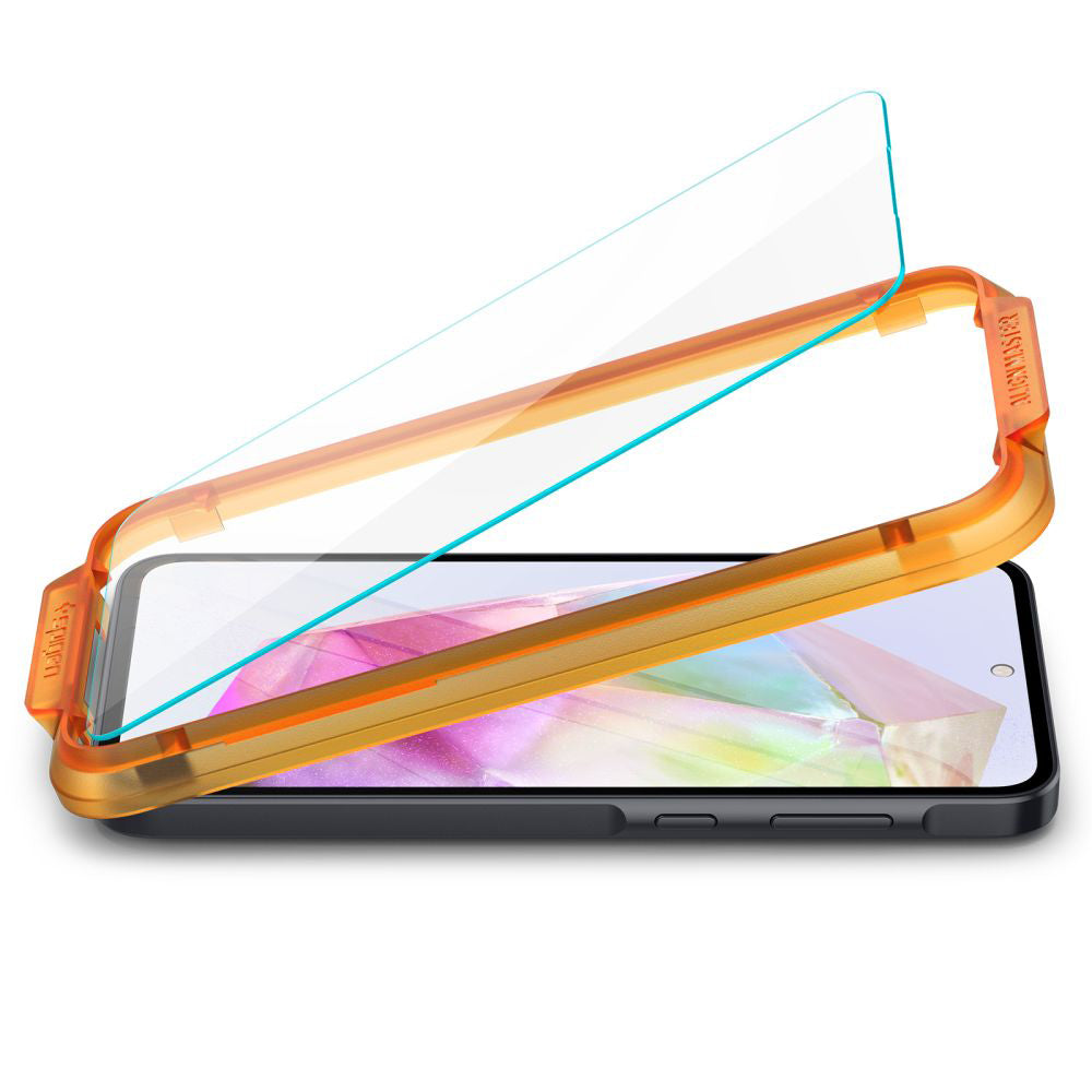 Folija za zaštitu ekrana Spigen GlastR Align Master za Samsung Galaxy M35 / A35 5G A356, Kaljeno staklo, Full Glue, Set 2 komada AGL07772
