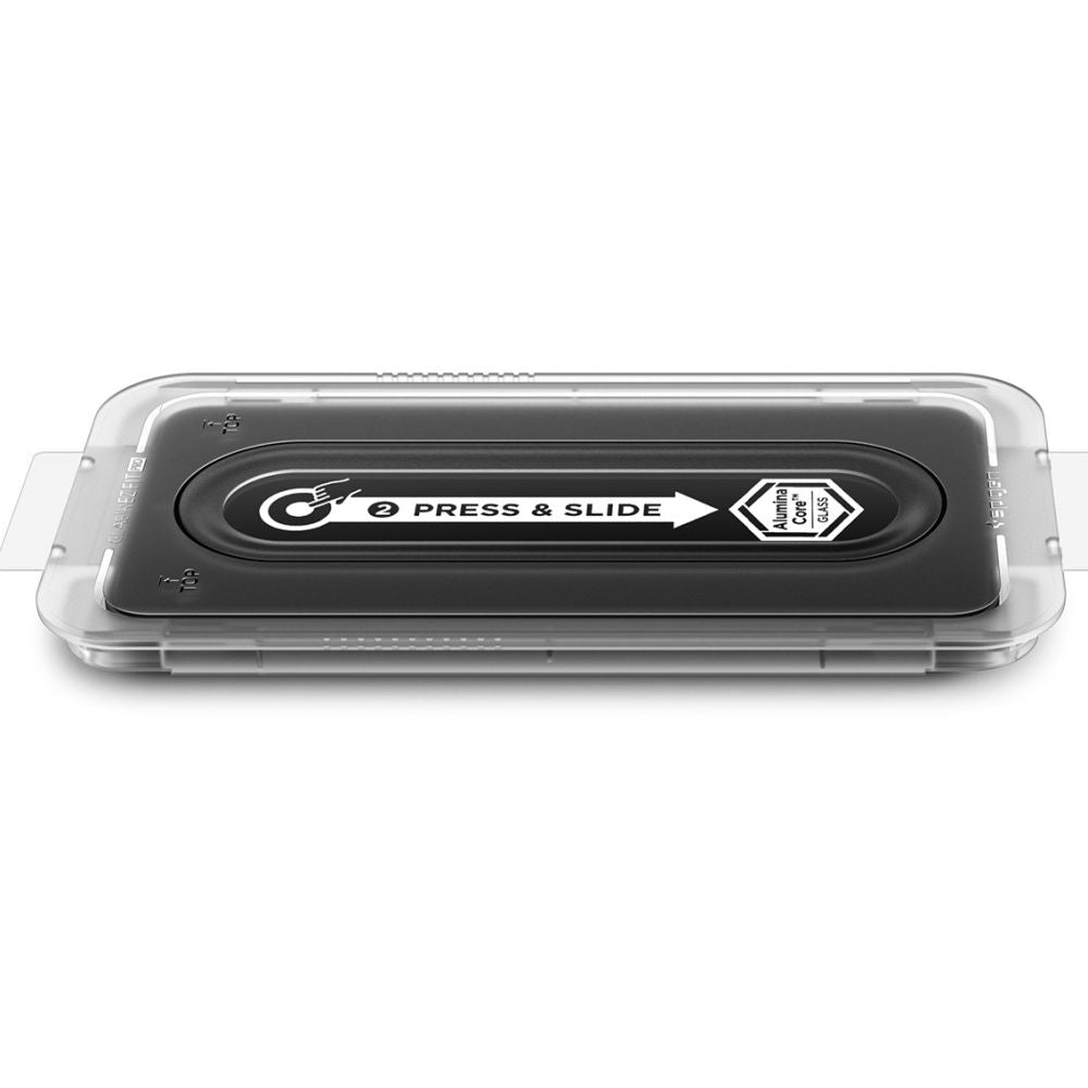 Folija za zaštitu ekrana Spigen GlastR EZ FIT Pro HD za Samsung Galaxy S25 FE, Kaljeno staklo, Full Glue AGL10203