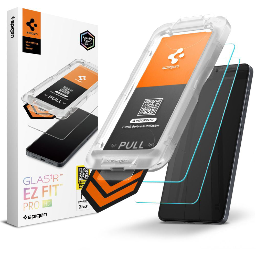 Zaštitna folija za ekran Spigen GlastR EZ FIT Pro HD za Samsung Galaxy S26 S942, Kaljeno staklo, Full Glue, Set 2 komada AGL11095
