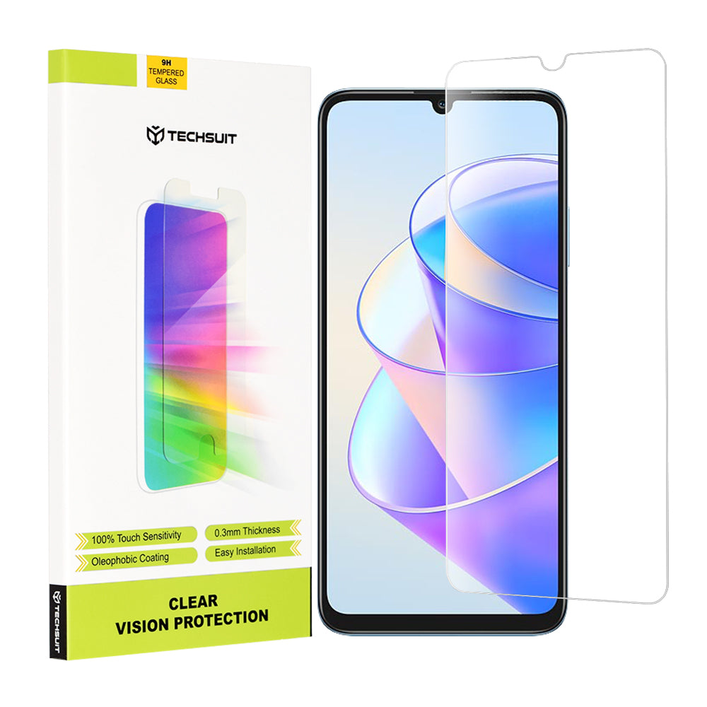 Folija za zaštitu ekrana Techsuit Clear Vision za Honor X7a, Kaljeno staklo, Full Glue