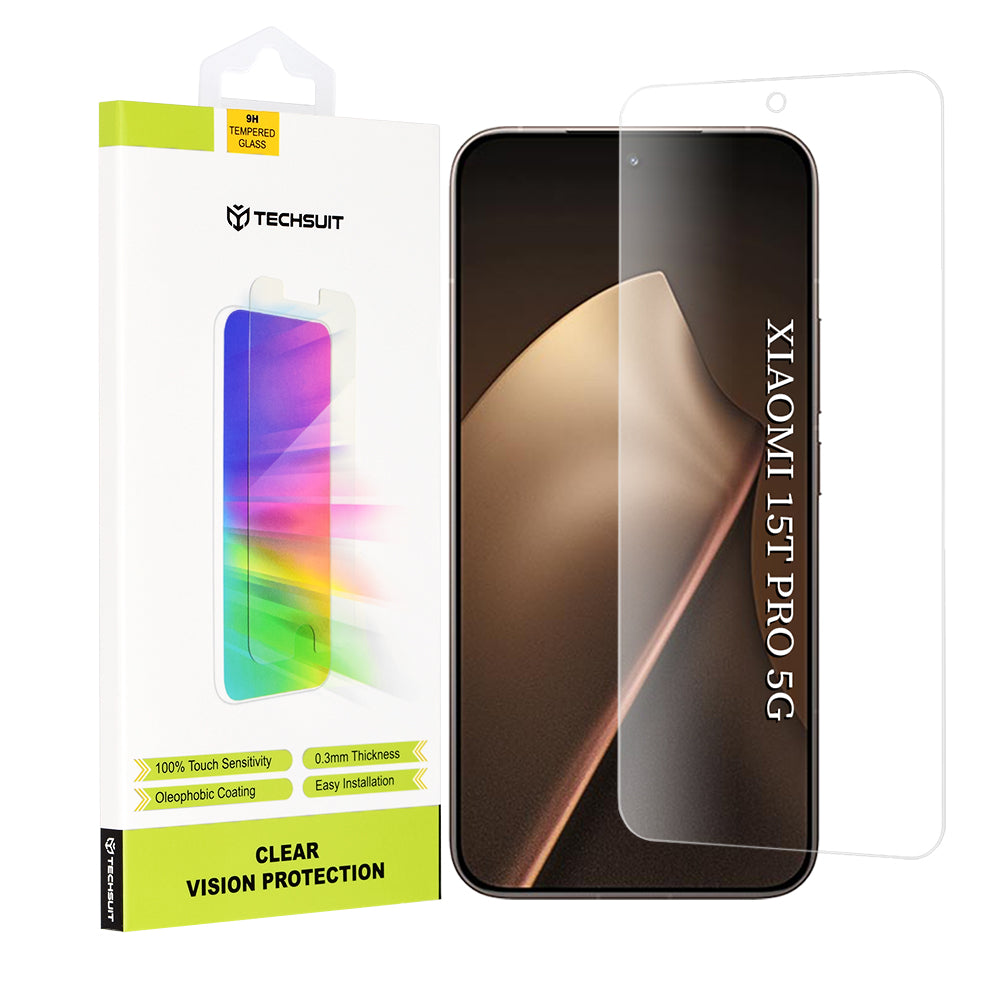 Folija za zaštitu ekrana Techsuit Clear Vision za Xiaomi 15T Pro, Kaljeno staklo, Full Glue