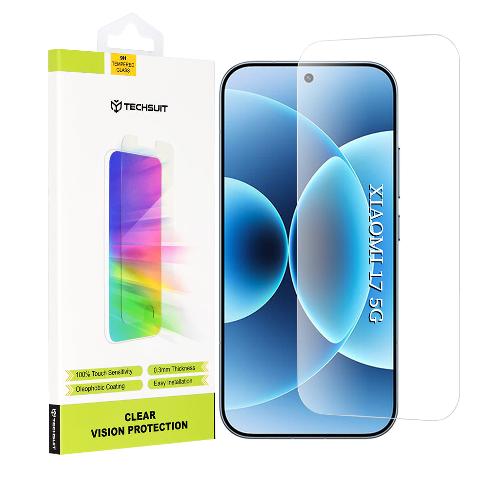Folija za zaštitu ekrana Techsuit Clear Vision za Xiaomi 17, Kaljeno staklo, Full Glue