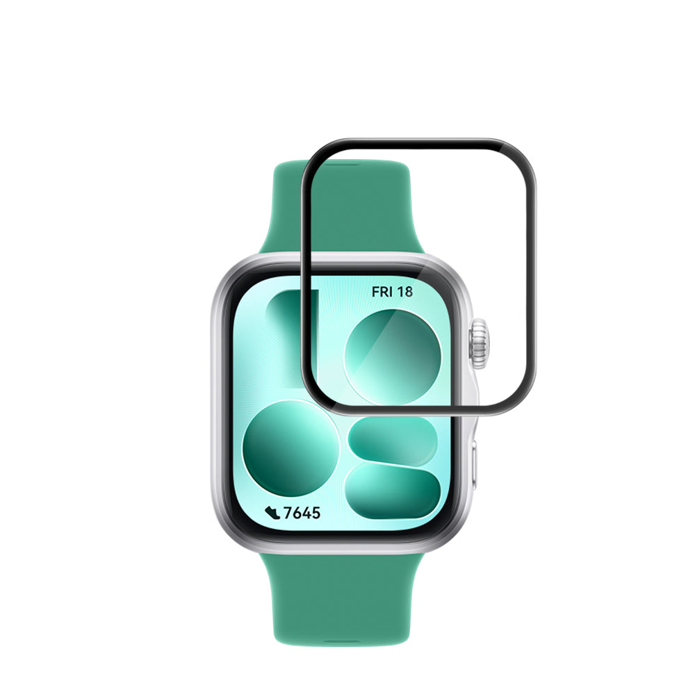 Zaštitna folija za ekran Techsuit Nano Flex za Huawei Watch Fit 5, Plastika, Set od 2 komada, Crna