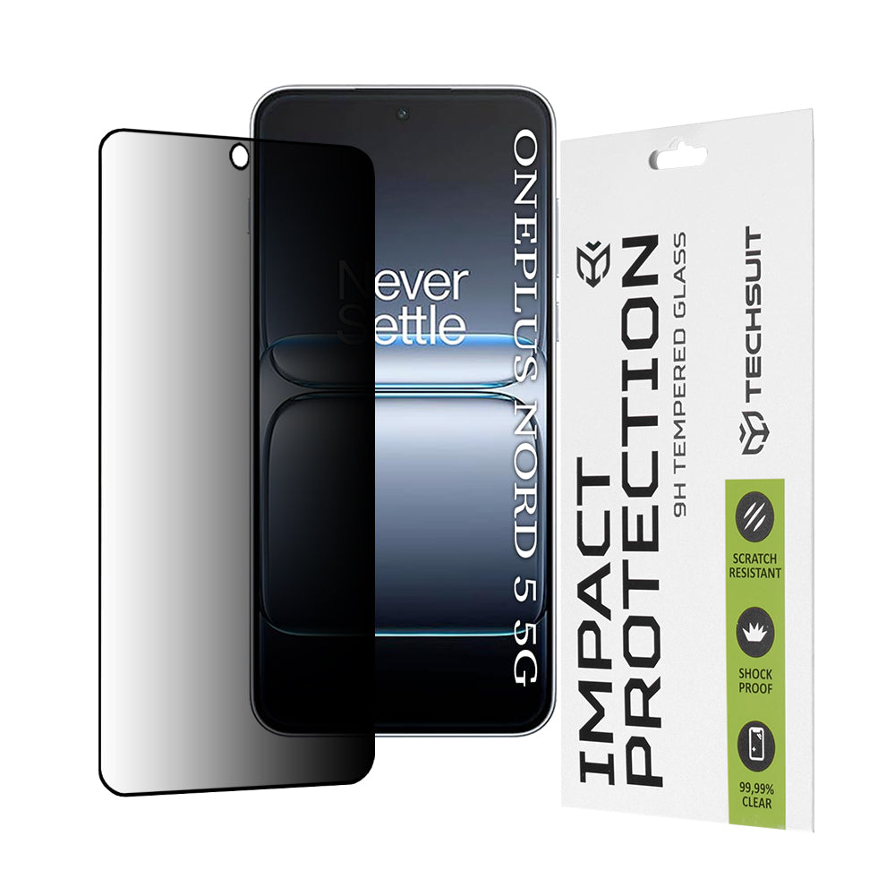 Zaštitna folija za ekran Privacy Techsuit za OnePlus Nord 5, Kaljeno staklo, Full Glue, 111D