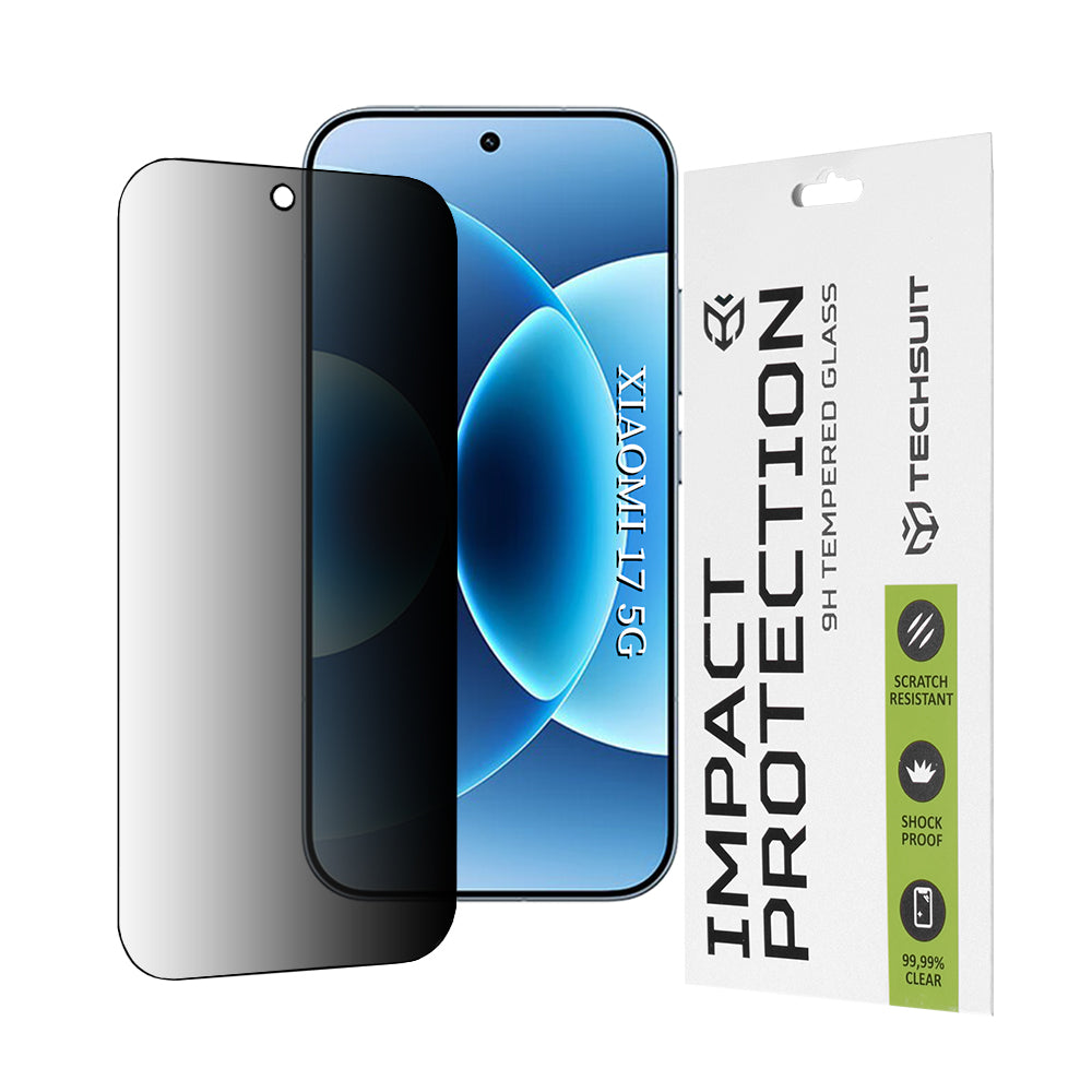Zaštitna folija za ekran Privacy Techsuit za Xiaomi 17, Kaljeno staklo, Full Glue, 111D