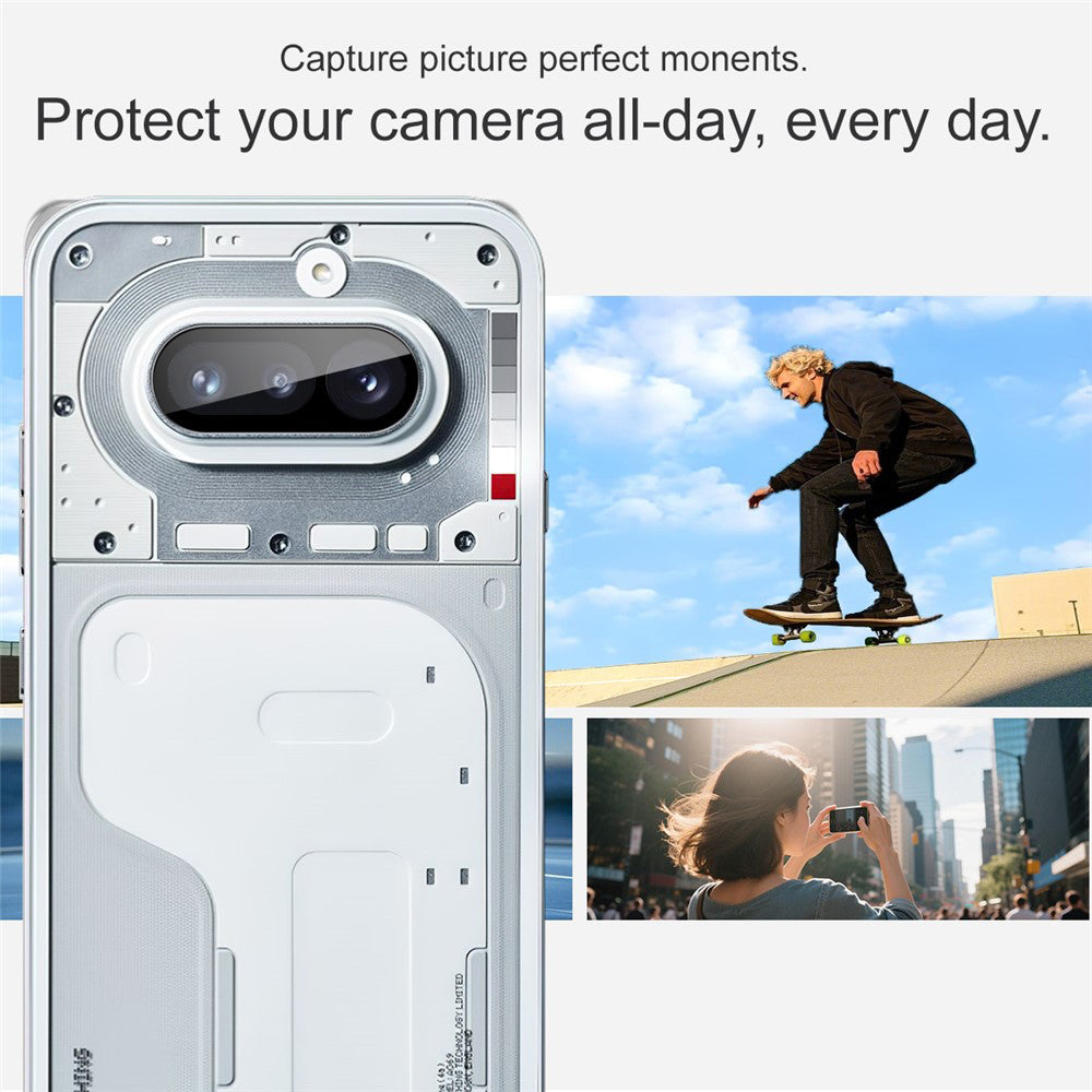 Zaštitna folija za zadnju kameru Techsuit za Nothing Phone (4a), Kaljeno staklo, Crna