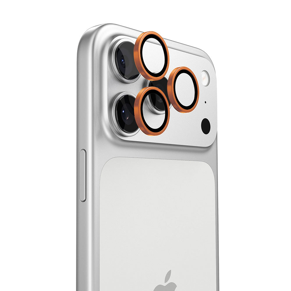 Zaštitna folija za zadnju kameru Torras Lensguard za Apple iPhone 17 Pro Max / 17 Pro, Kaljeno staklo, Narandžasta