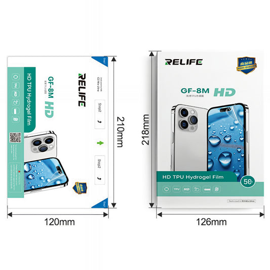 Hidrogel / TPU folija Relife GF-8M za UV vakuum laminator Sunshine C3 Mix Ultra, 120mm x 210mm, Set 50 komada