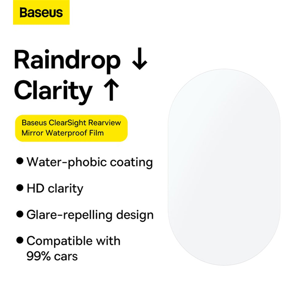 Folija Ogledalo Anti Kiša Baseus ClearSight, 136mm x 96mm, Plastika, Set 2 komada C11853200201-00