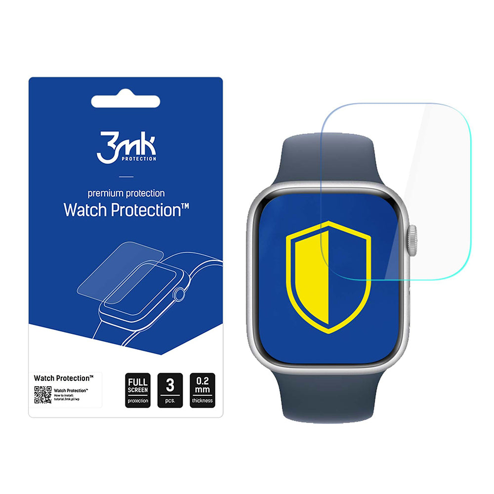 Folija za zaštitu 3MK Arc za Apple Watch Series 11 46mm, Set od 3 komada, Plastika
