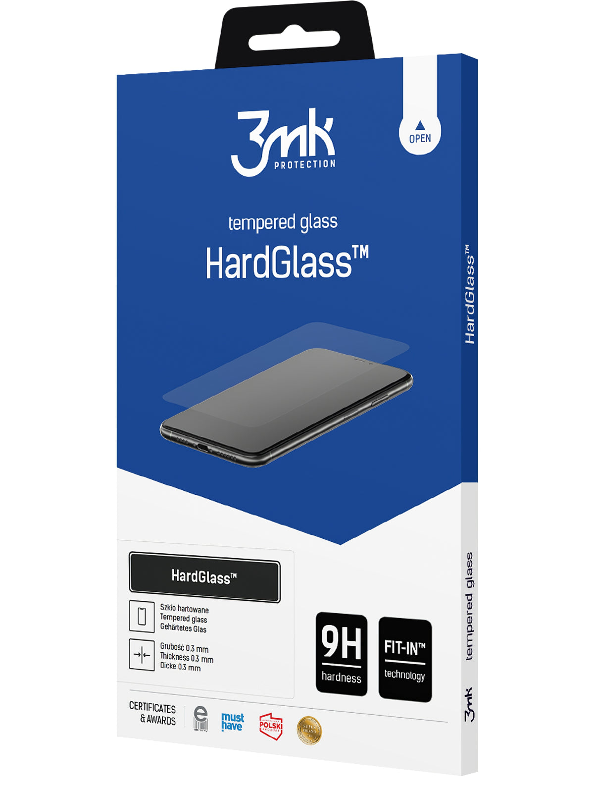 Folija za zaštitu ekrana 3MK HardGlass za Apple iPhone 17e / 16e / 14 / 13 Pro, Kaljeno staklo, Full Glue