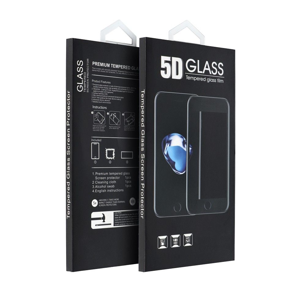 Zaštitna Folija Ekrana OEM Za Huawei P40 lite 4G, Kaljeno Staklo, Full Glue, 5D, Crna