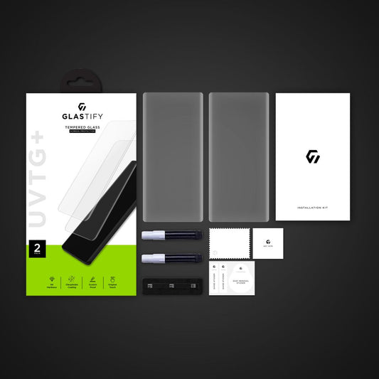 Folija za zaštitu ekrana GLASTIFY UVTG+ za Samsung Galaxy S23 Ultra S918, Kaljeno staklo, UV lepak, Set od 2 komada