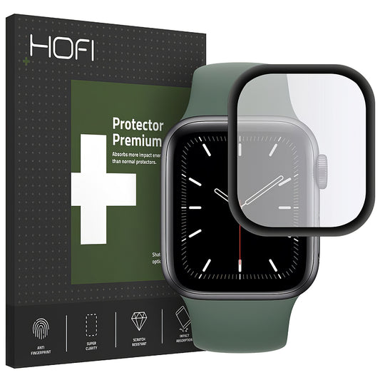 Folija za zaštitu HOFI Hybrid za Apple Watch 44mm Series, Plastika, Crna H0FI022BLK