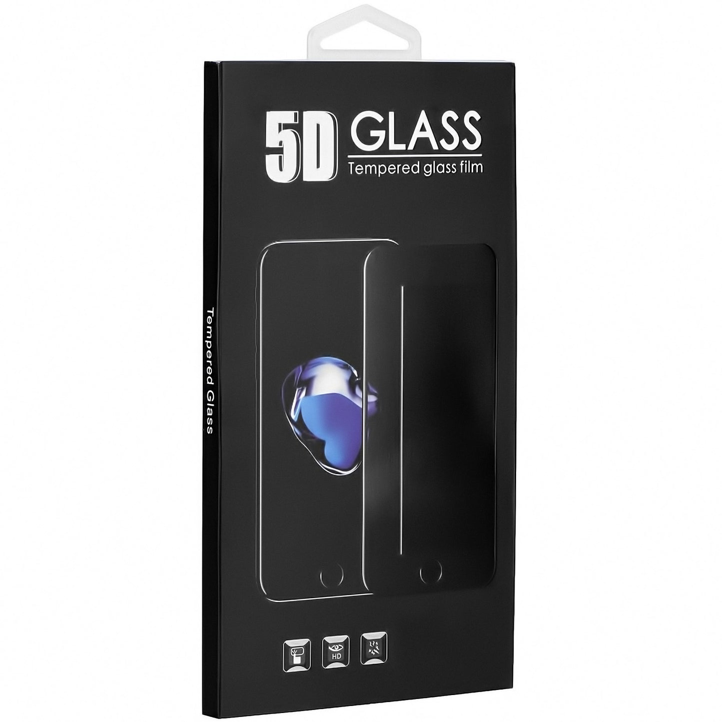 Folija za zaštitu ekrana OEM za Xiaomi Redmi Note 9, Kaljeno staklo, Pun lepak, Crna