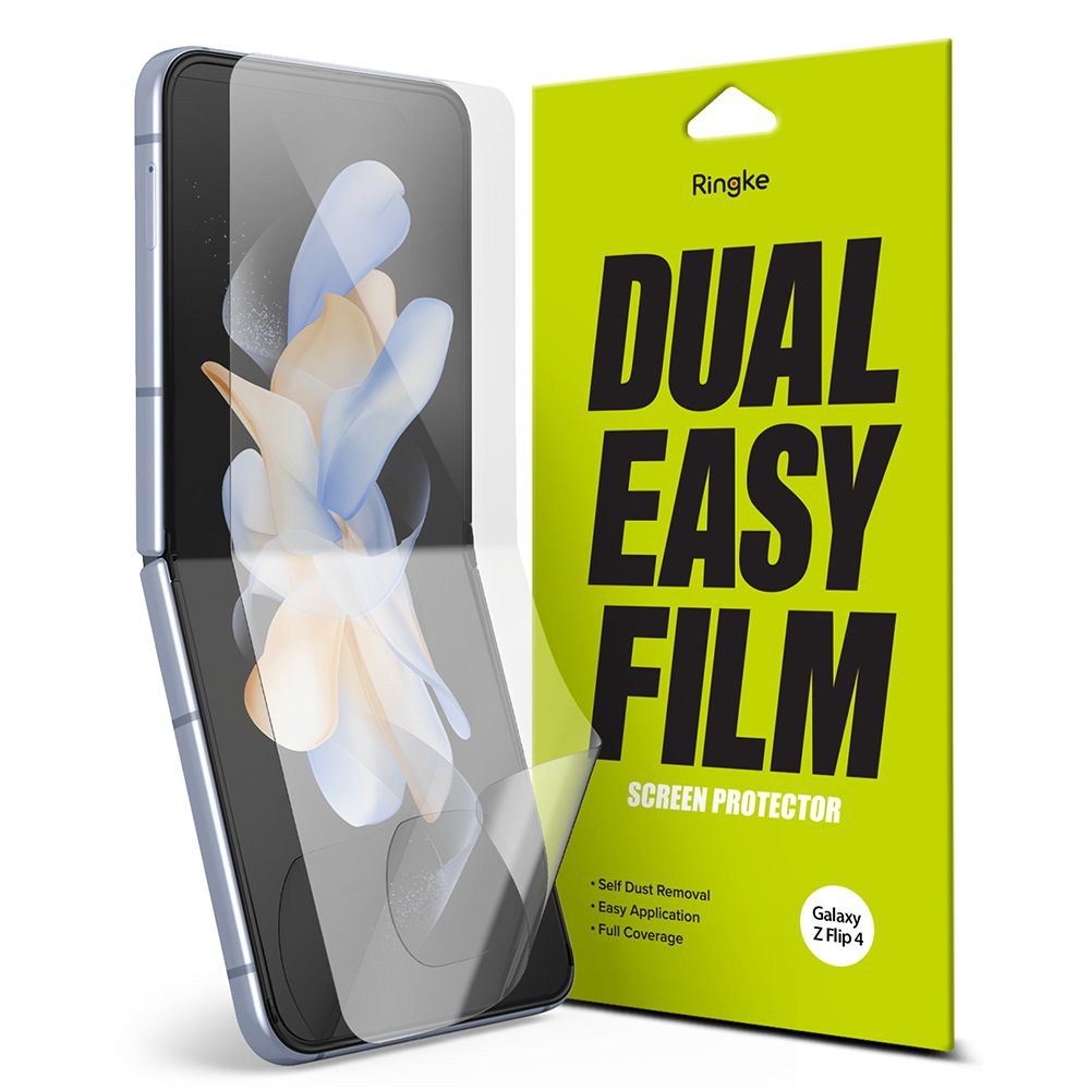 Folija za zaštitu unutrašnjeg ekrana Ringke Dual Easy za Samsung Galaxy Z Flip4 F721, Plastika, Set 2 komada