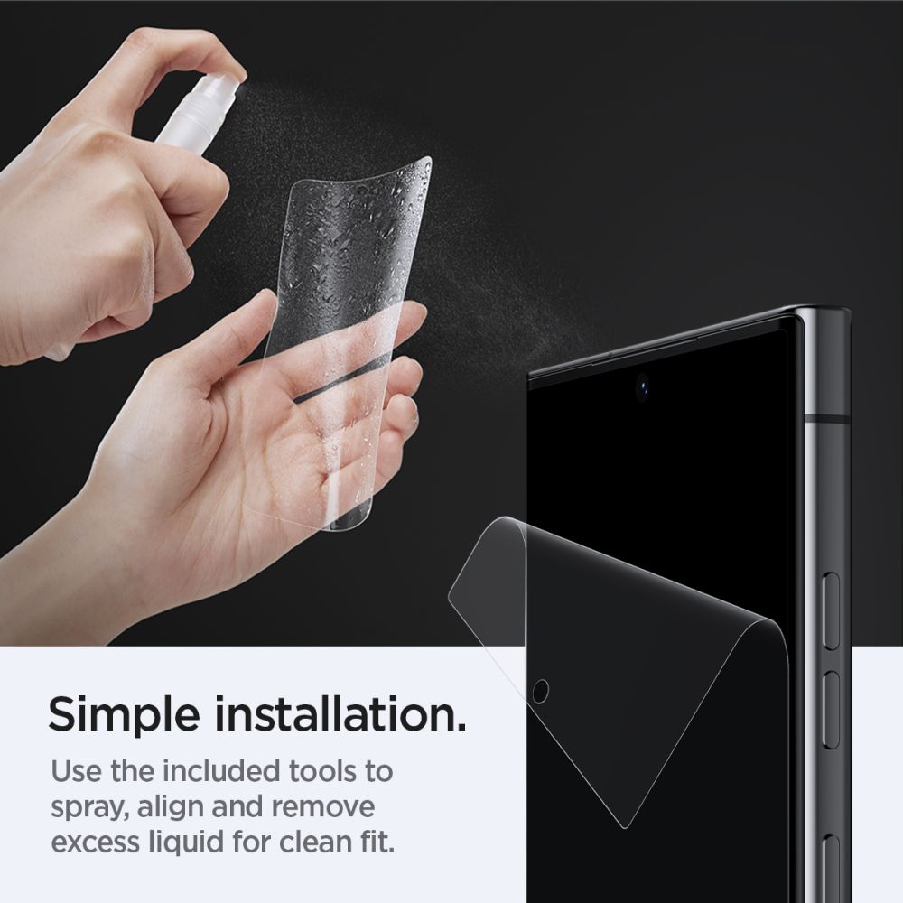 Folija za zaštitu ekrana Spigen Neo Flex za Samsung Galaxy S23 Ultra S918, Plastika, Set 2 komada AFL05943