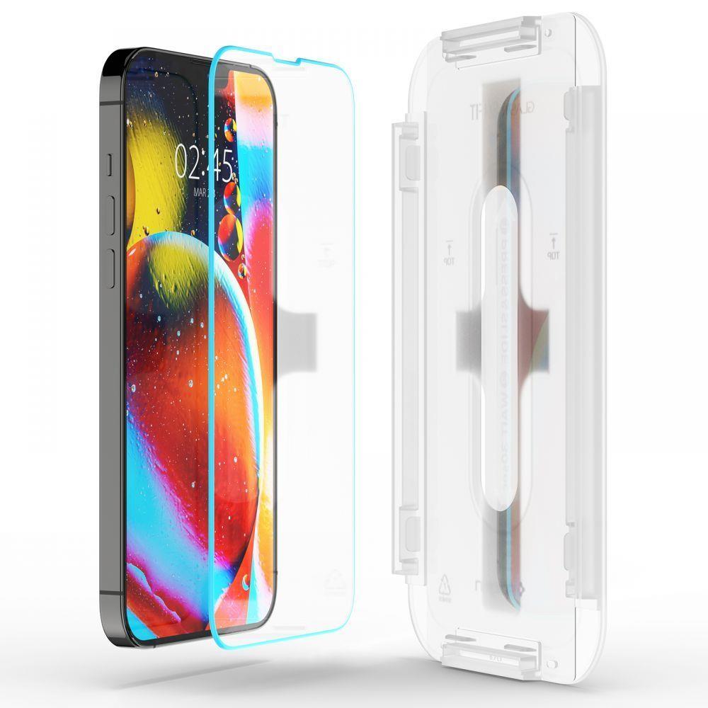 Zaštitna folija za ekran Spigen GlastR EZ FIT HD za Apple iPhone 17e / 16e / 14 / 13 Pro, Kaljeno staklo, Full Glue AGL03724