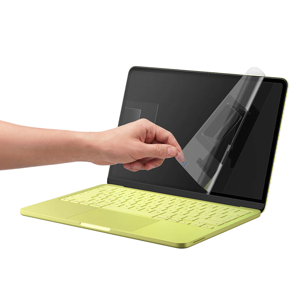 Zaštitna folija za ekran Spigen GlastR Slim za Apple MacBook Neo 13 inča, Kaljeno staklo, Crna AGL11669