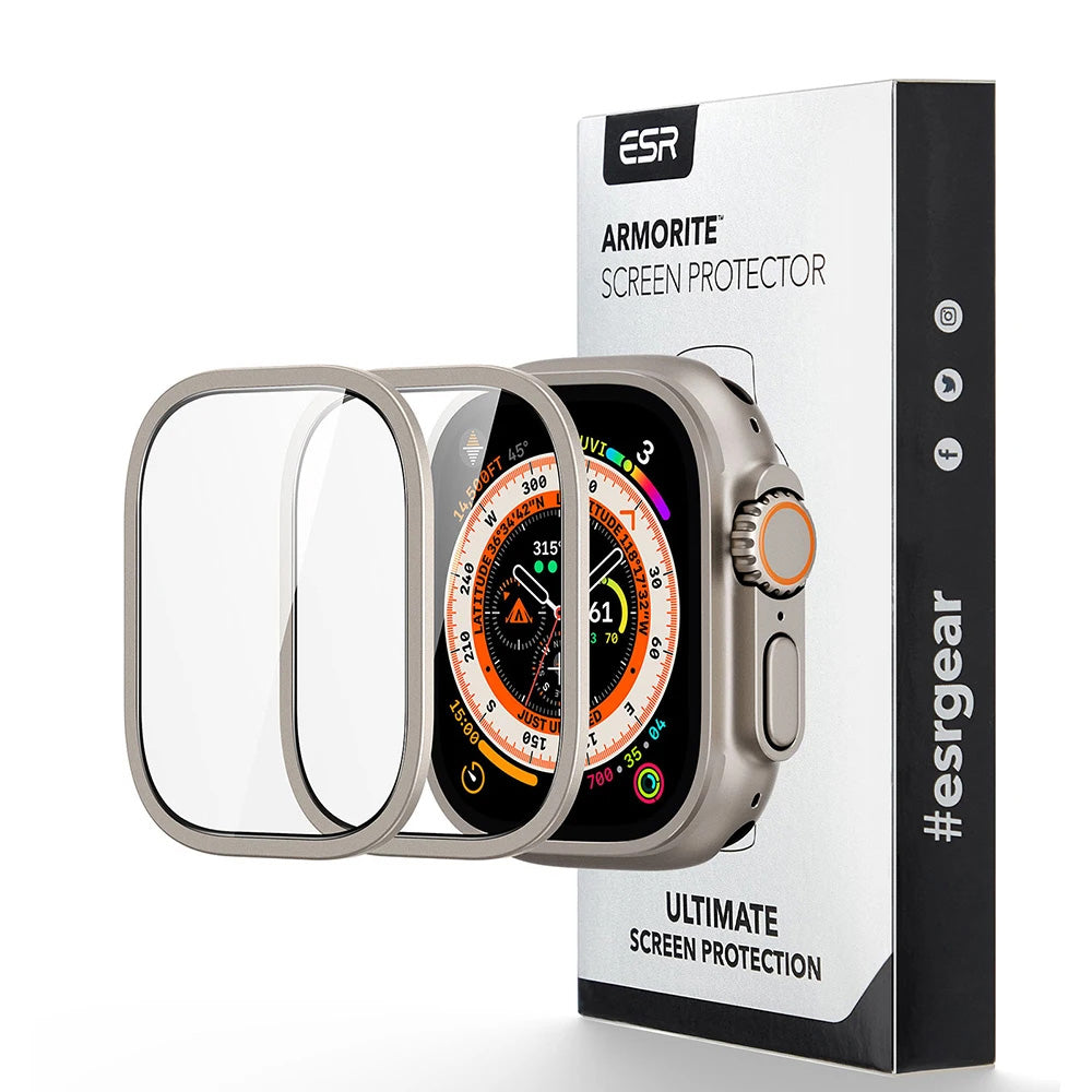 Folija zaštita ESR Armorite za Apple Watch Ultra seriju, Set 2 komada, Kaljeno staklo, Bronza
