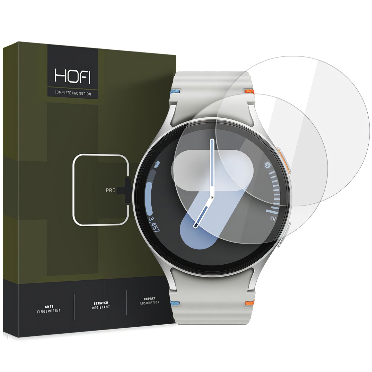 Folija za zaštitu HOFI Glass PRO+ za Samsung Galaxy Watch7 / Watch6 / Watch5 / Watch4 40mm seriju, Set 2 komada, Kaljeno staklo