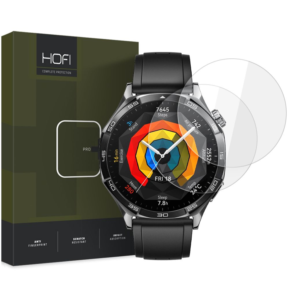 Folija za zaštitu HOFI Glass PRO+ za Huawei Watch GT 5 46mm, Set 2 komada, Kaljeno staklo