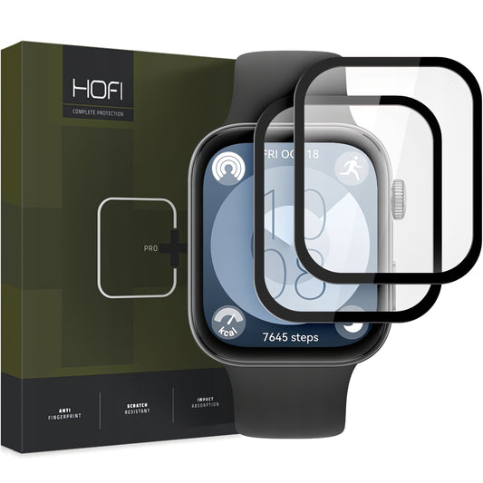 Folija za zaštitu HOFI Hybrid PRO+ za Huawei Watch Fit 3, set od 2 komada, plastična, crna
