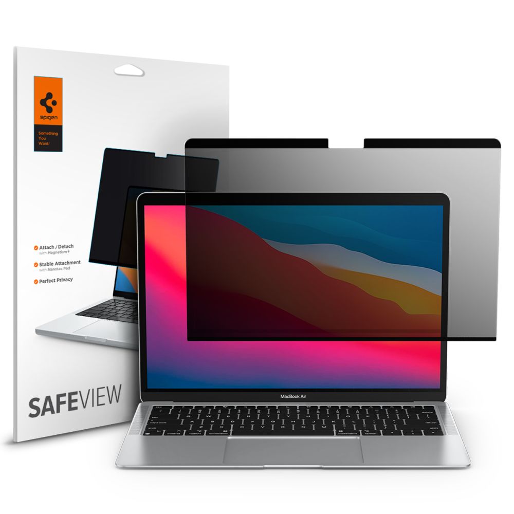 Folie za zaštitu privatnosti Spigen Safe View Magnetic za Apple MacBook Air 13inch (2026) / (2025) / (2024) / (2022), Plastika AFL06253