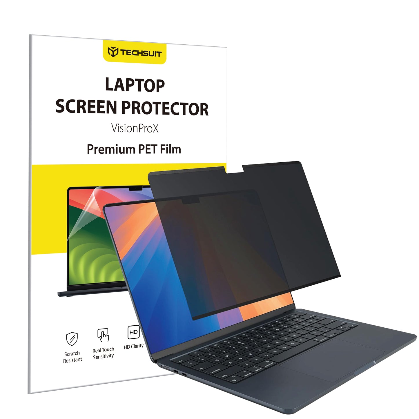 Folija za zaštitu ekrana Privacy Techsuit VisionProX za Apple MacBook Air M3 13inch (2024), Plastika